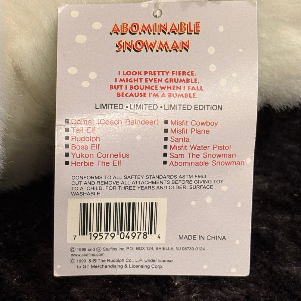Rudolph Misfit Toys Bumble Abominable Snowman 1999 CVS Limited Edition … NWT - Picture 8 of 11